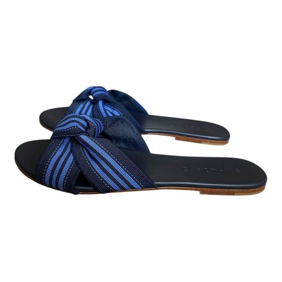 Rothy’s The Knot Cobalt Stripe Sandals Women’s Size 8 - Picture 5 of 6